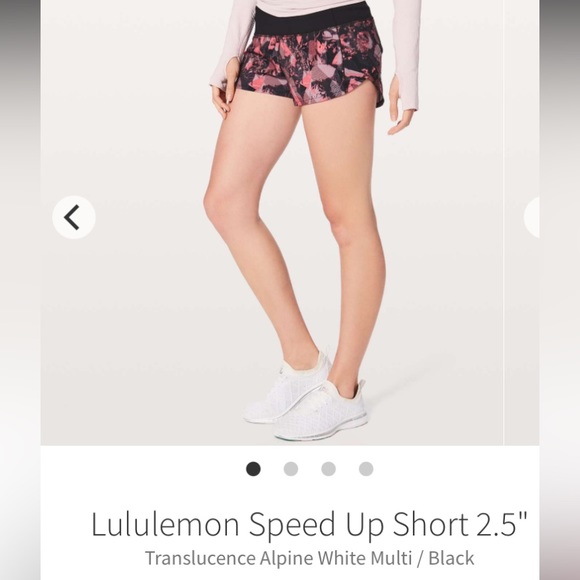 Lululemon Speed Up Short 2.5"
Translucence Alpine White Multi / Black - Picture 3 of 11
